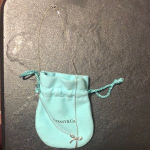 Authentic Tiffany & Co. medium bow pendant.